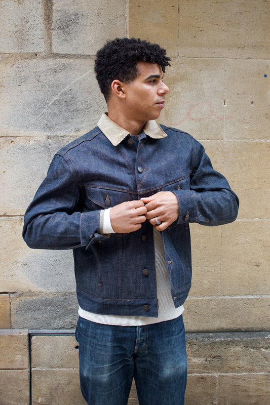 High Low Jacket - 13oz Natural Indigo Selvedge