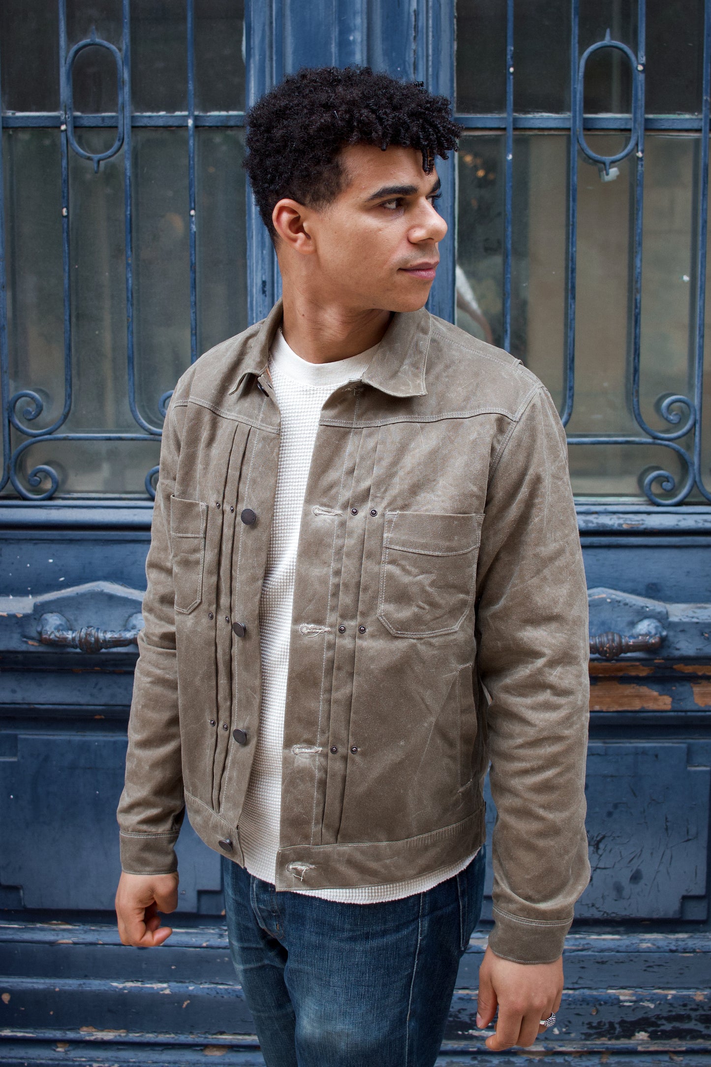 Riders Jacket Waxed Canvas  RJ-1 - Tobacco