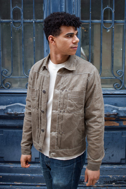 Riders Jacket Waxed Canvas  RJ-1 - Tobacco