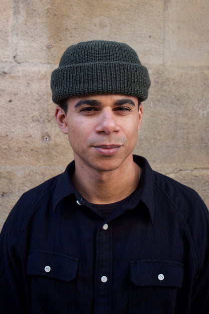 Mechanic Beanie Virgin Wool - Military Green