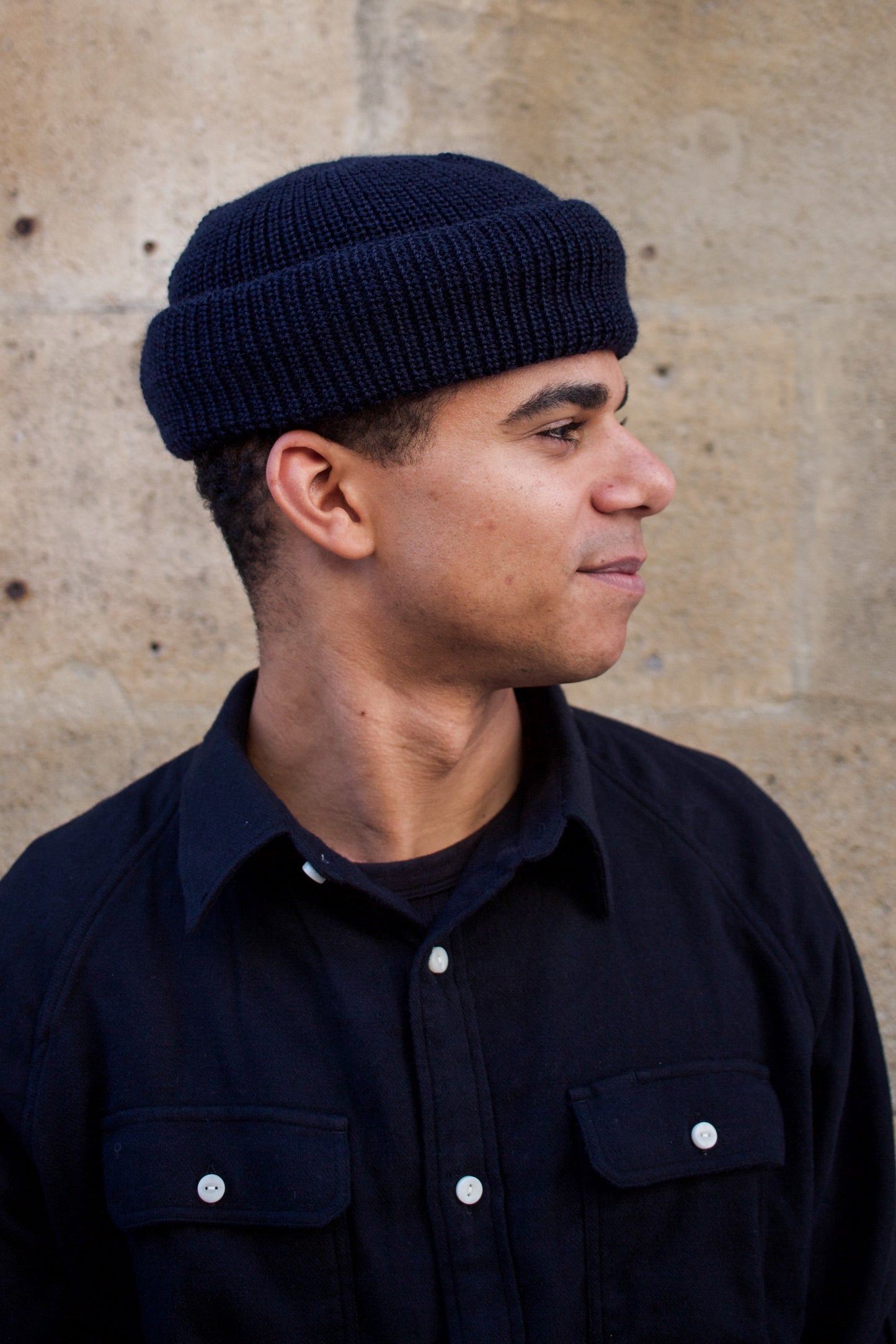 Mechanic Beanie Virgin Wool - Ink