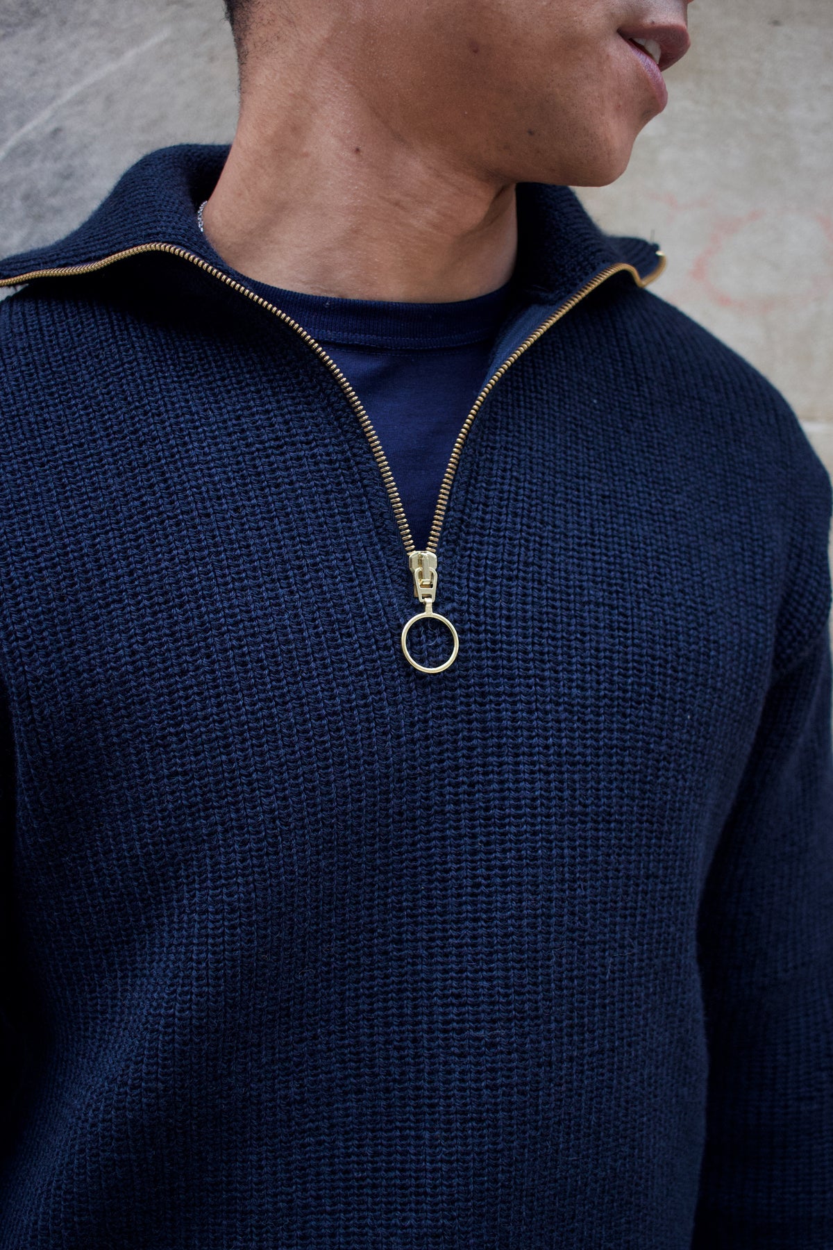 Skipper Sweater Virgin Wool - Ink Blue