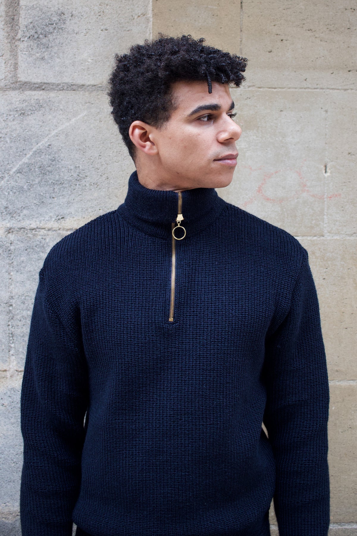 Skipper Sweater Virgin Wool - Ink Blue