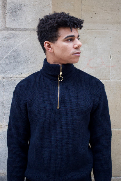Skipper Sweater Virgin Wool - Ink Blue