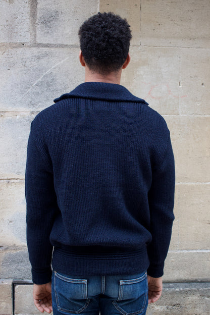 Skipper Sweater Virgin Wool - Ink Blue