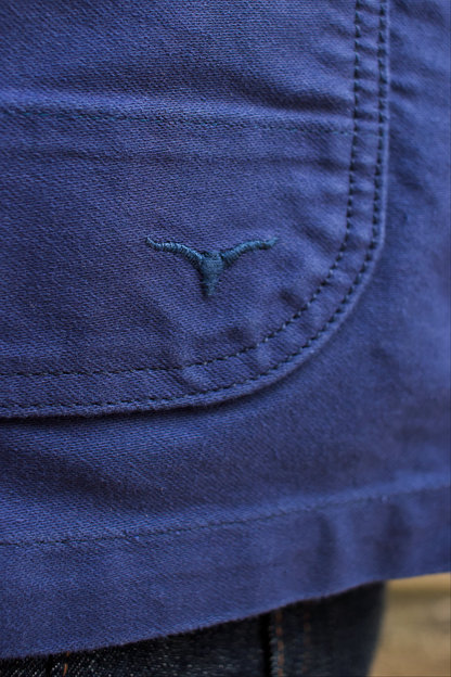 BWJ-03 - French Workwear Jacket - 11oz  Worker Blue Moleskin