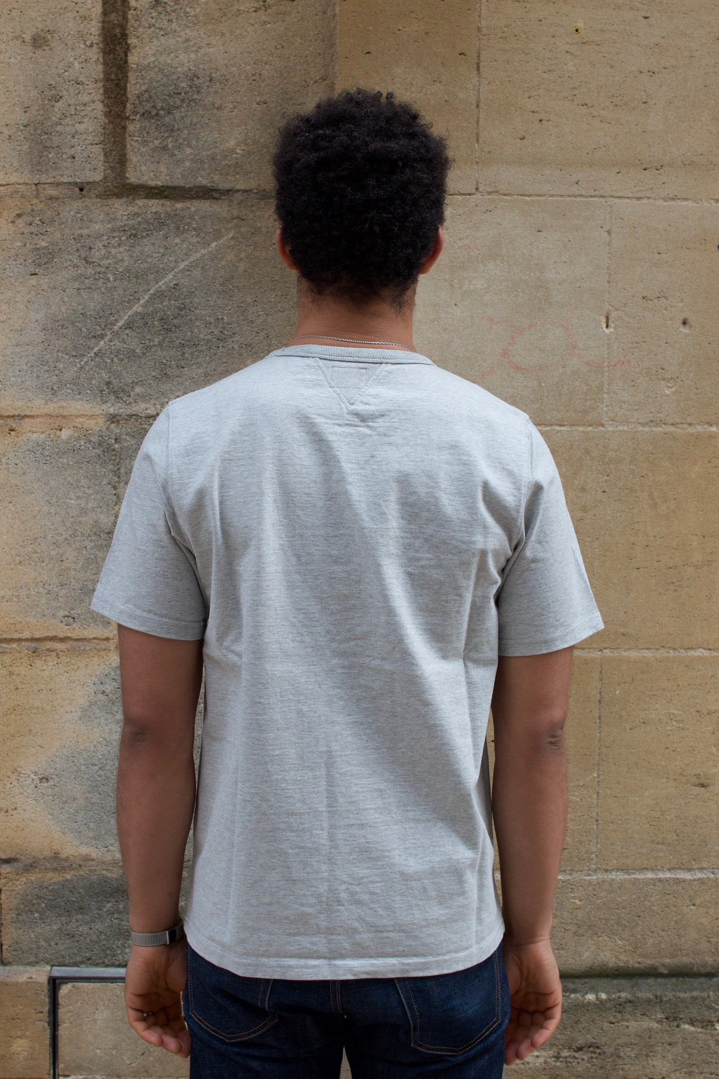 BT-06 Gusset Tee - Extra Heavy Jersey - Grey Melee