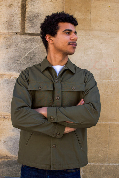 BWS-03 Military Overshirt - 8oz Olive Drab Ripstop