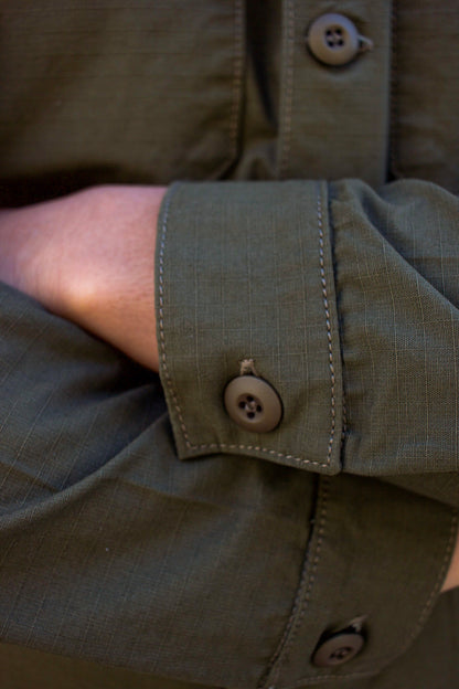 BWS-03 Military Overshirt - 8oz Olive Drab Ripstop