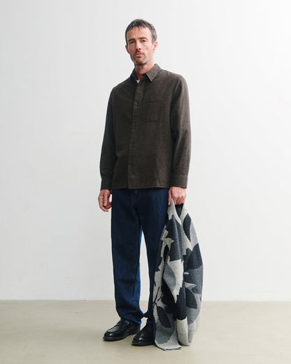 Flannel Casual Shirt - Black Brown