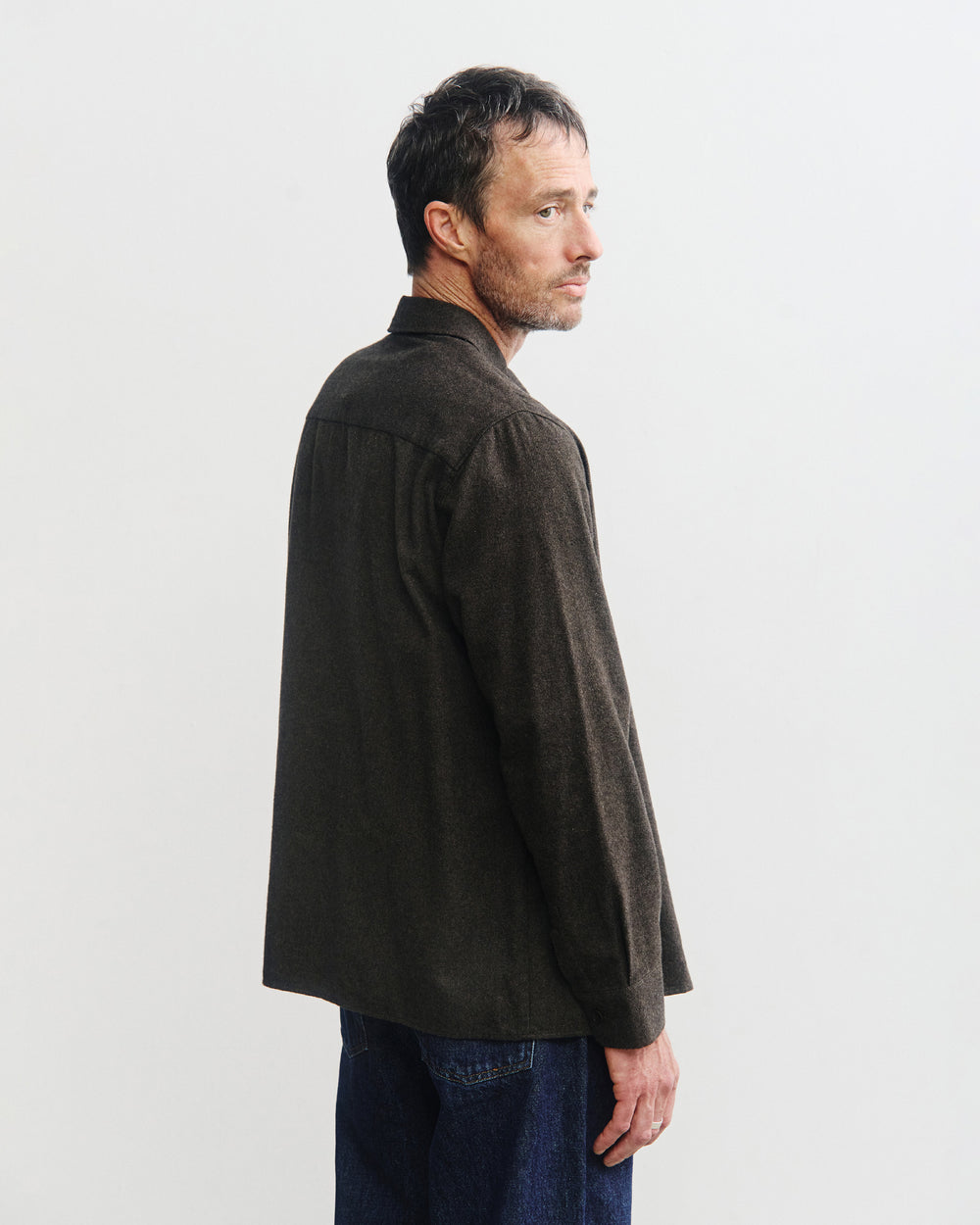 Flannel Casual Shirt - Black Brown