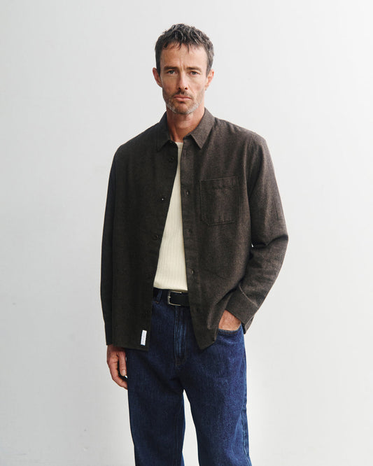 Flannel Casual Shirt - Black Brown