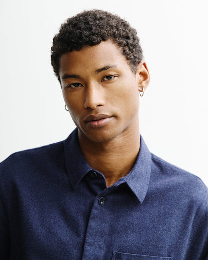 Flannel Casual Shirt - Dark Blue