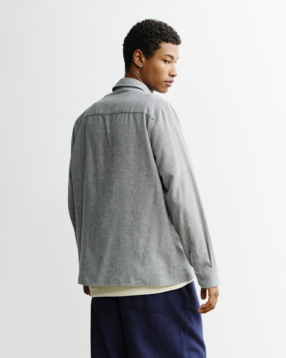 Flannel Casual Shirt - Light Grey