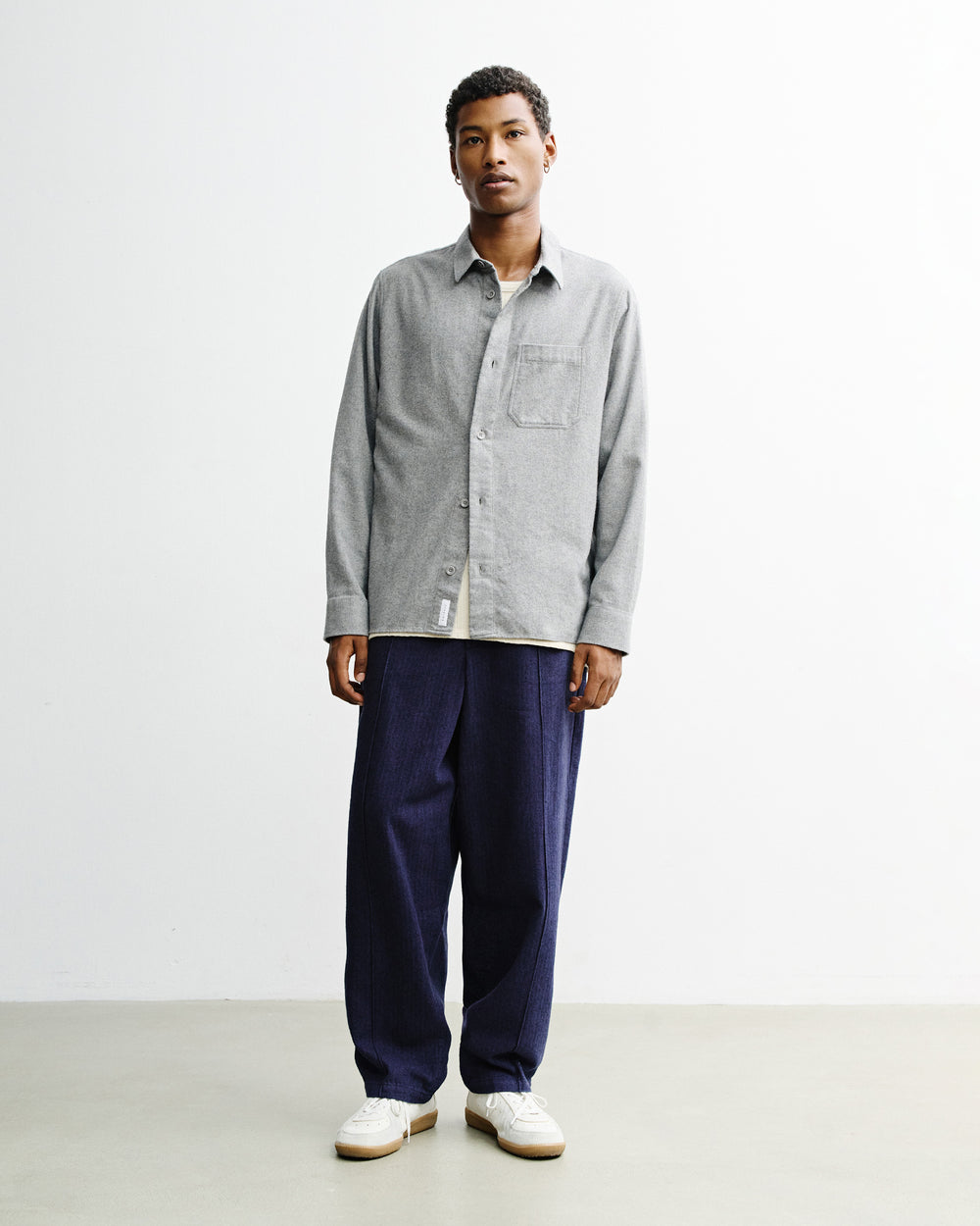 Flannel Casual Shirt - Light Grey