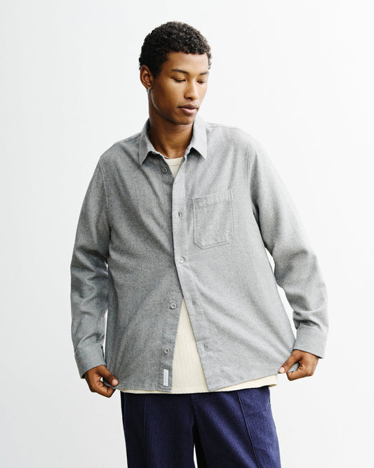 Flannel Casual Shirt - Light Grey