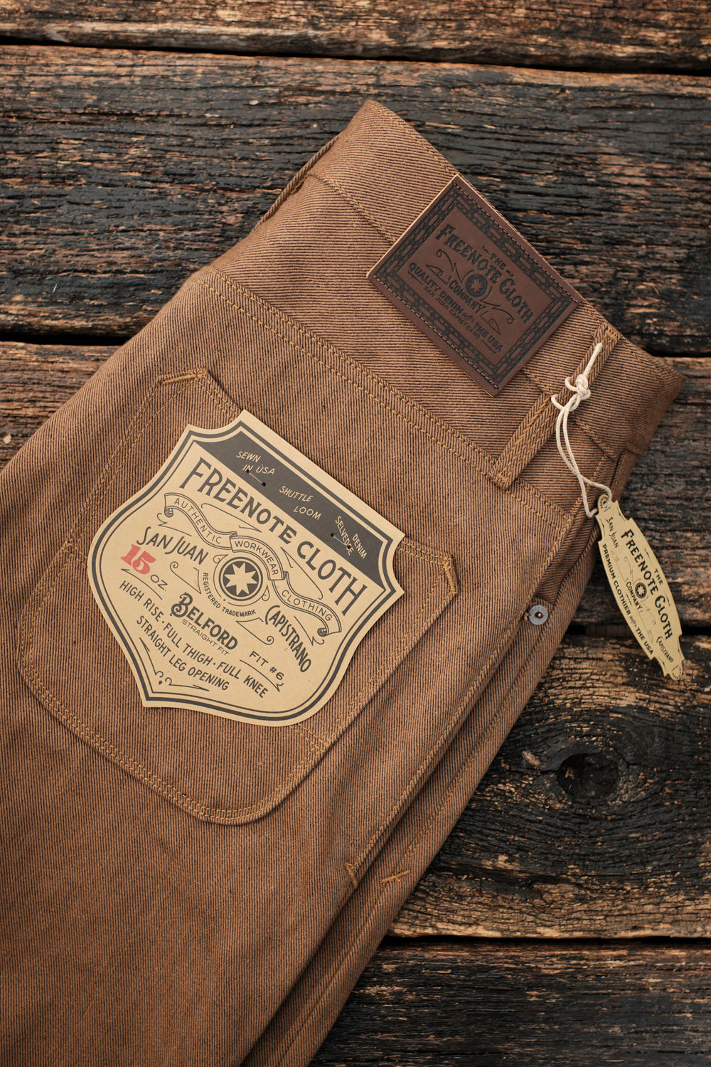 Belford Straight - 15oz Brown Selvedge Denim