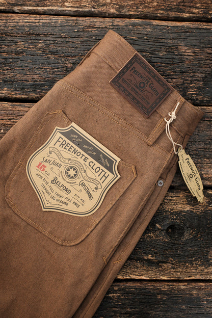 Belford Straight - 15oz Brown Selvedge Denim