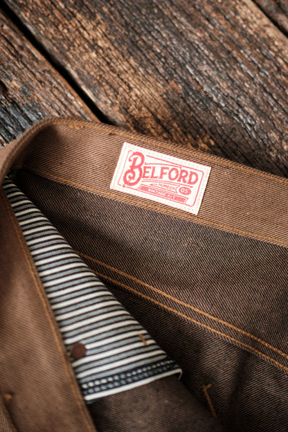 Belford Straight - 15oz Brown Selvedge Denim