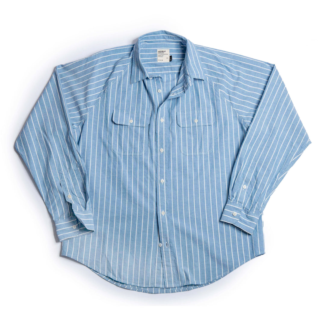 Work Shirt - Trail Blue Chambray / Wide Stripe