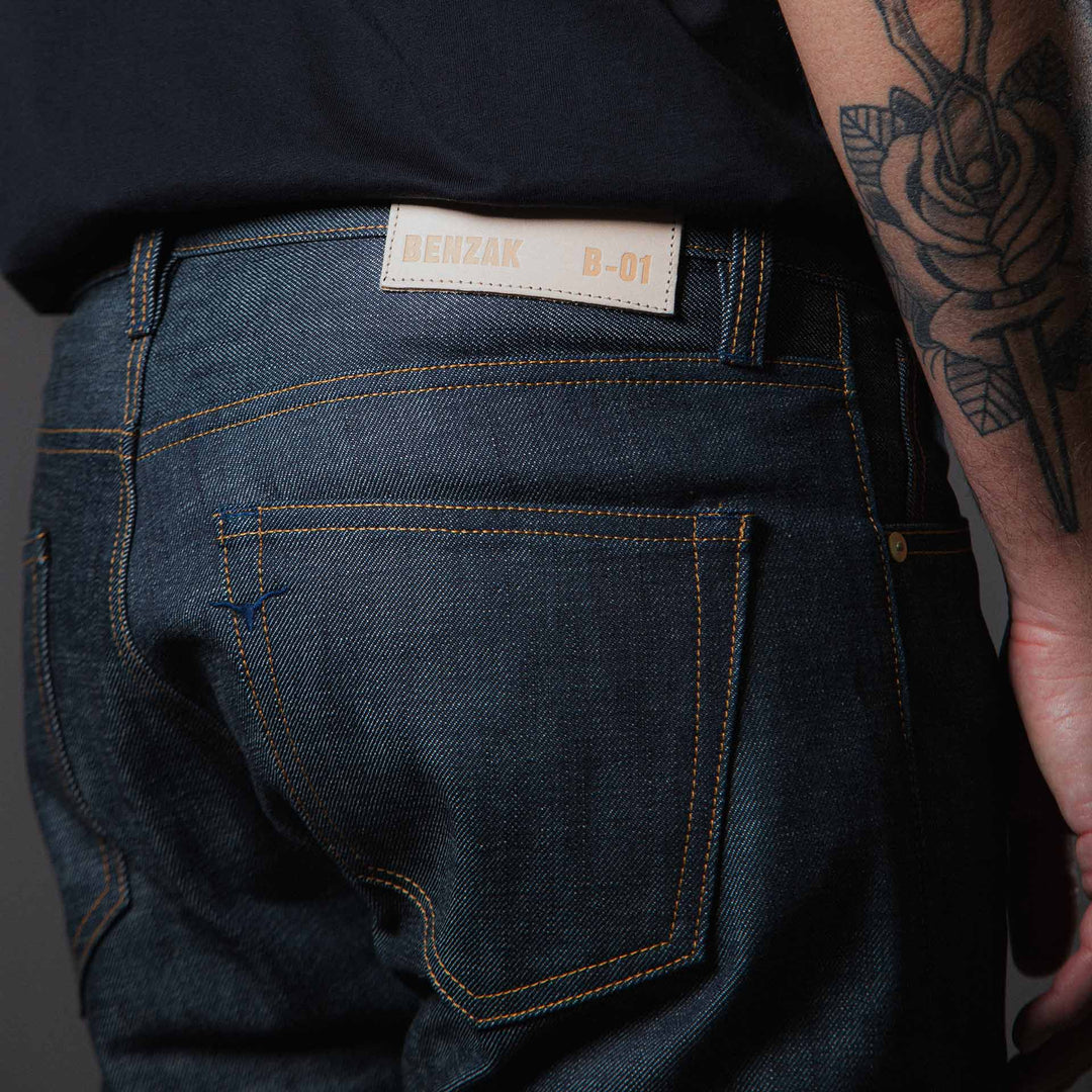 B-01 Slim - 14oz. Green Cast Selvedge