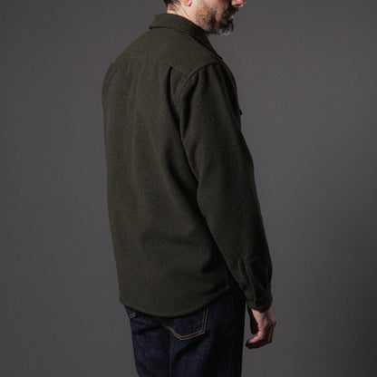BWS-05 CPO Overshirt - 14oz Forest Green Wool Mosser
