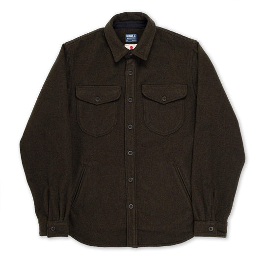 BWS-05 CPO Overshirt - 14oz Forest Green Wool Mosser