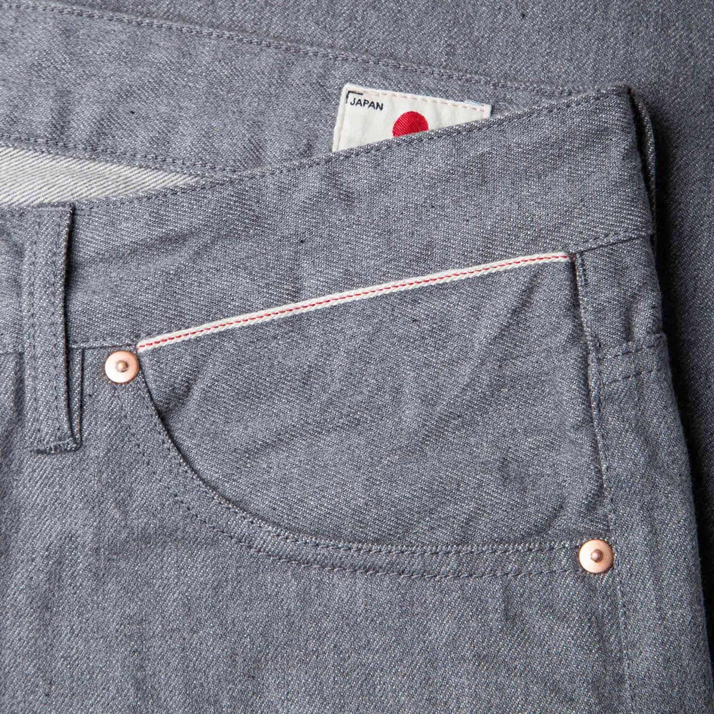 B-01 Slim - 14oz. Selvedge Colour Denim - Grey