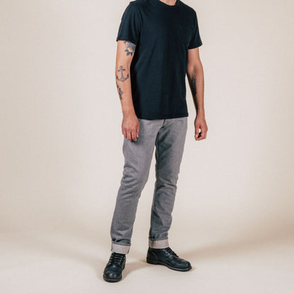 B-01 Slim - 14oz. Selvedge Colour Denim - Grey