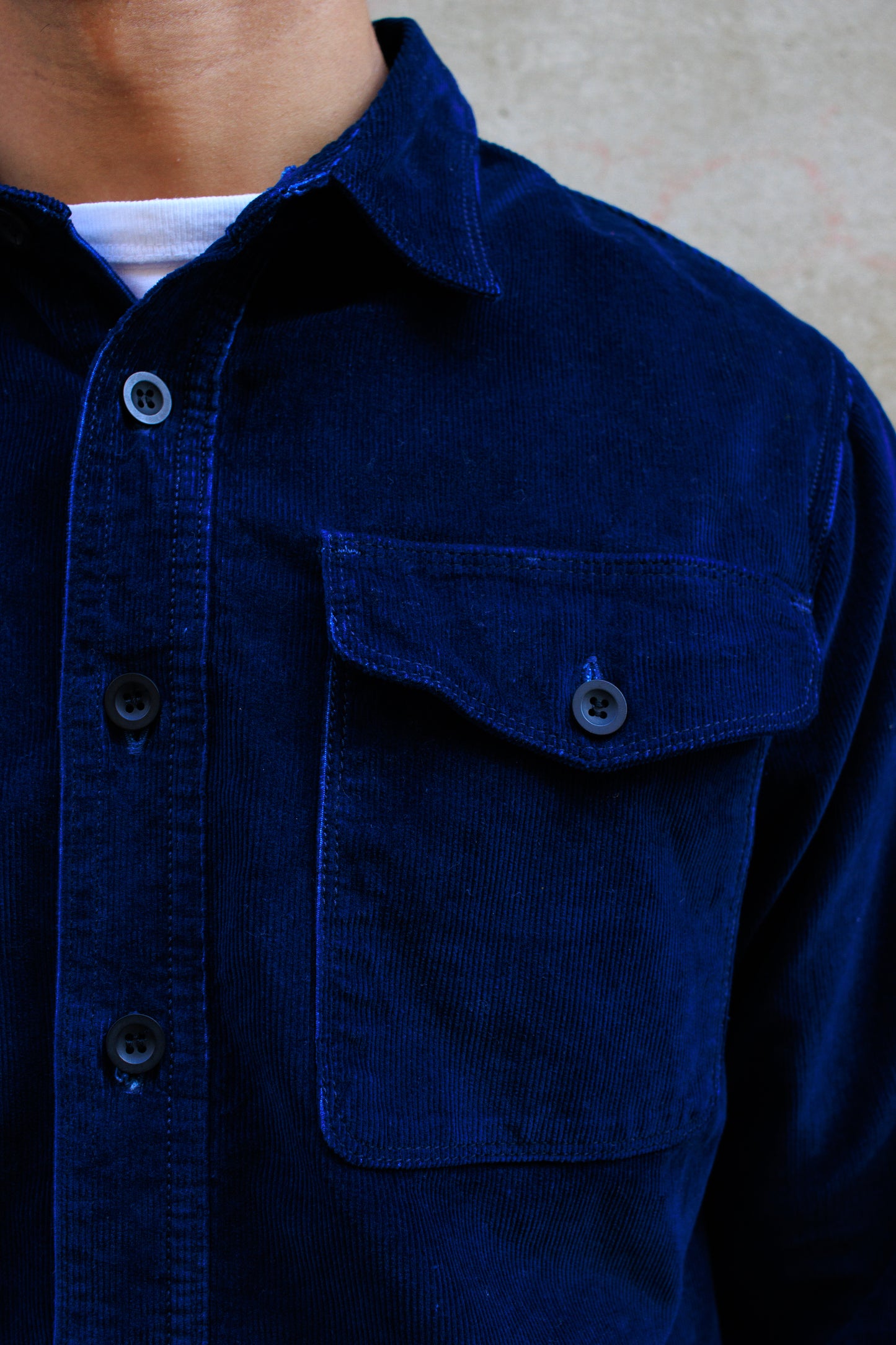BWS-04 Scout Overshirt - 10oz indigo corduroy