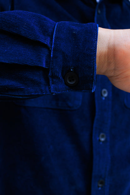 BWS-04 Scout Overshirt - 10oz indigo corduroy