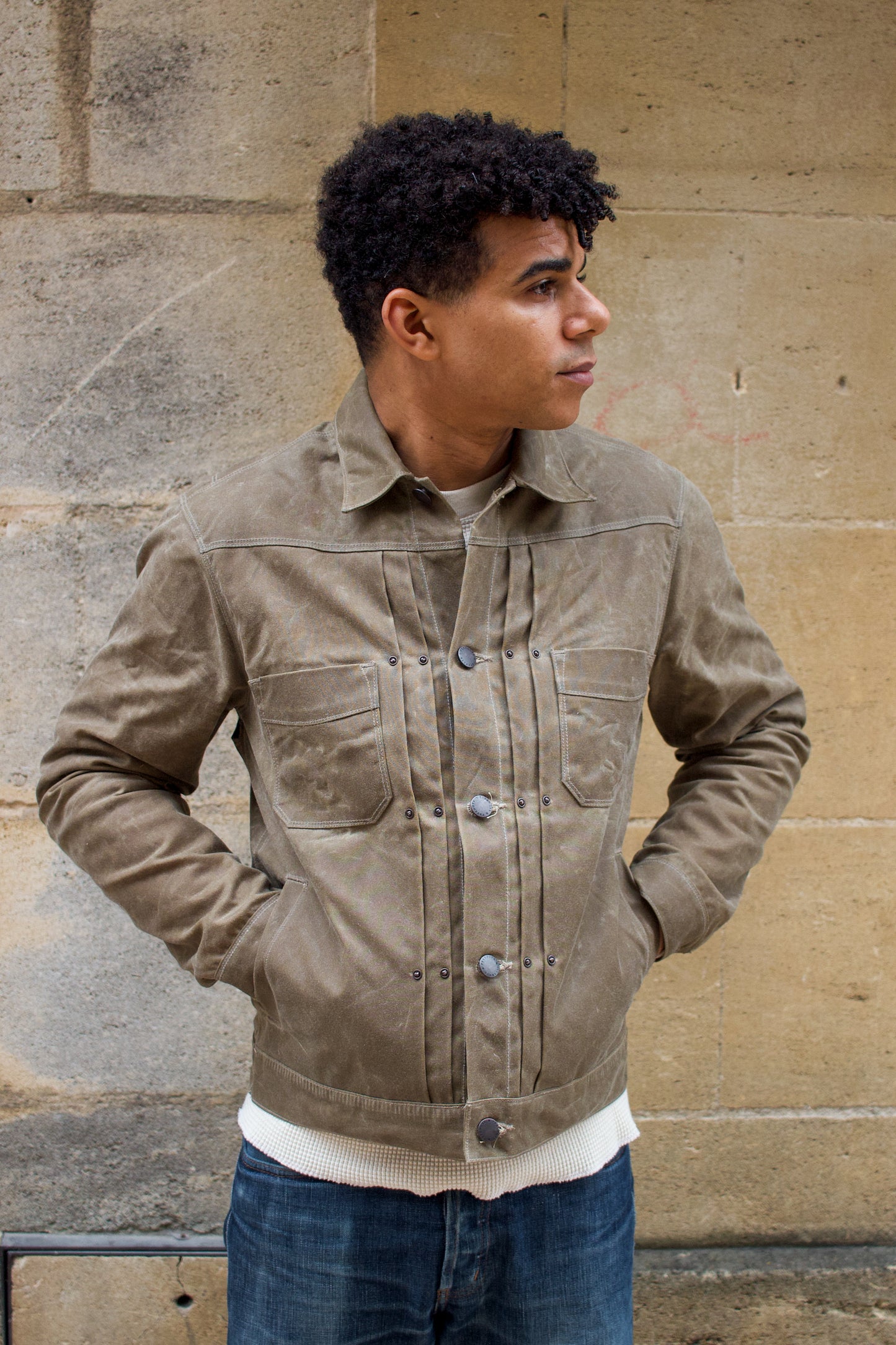 Riders Jacket Waxed Canvas  RJ-1 - Tobacco