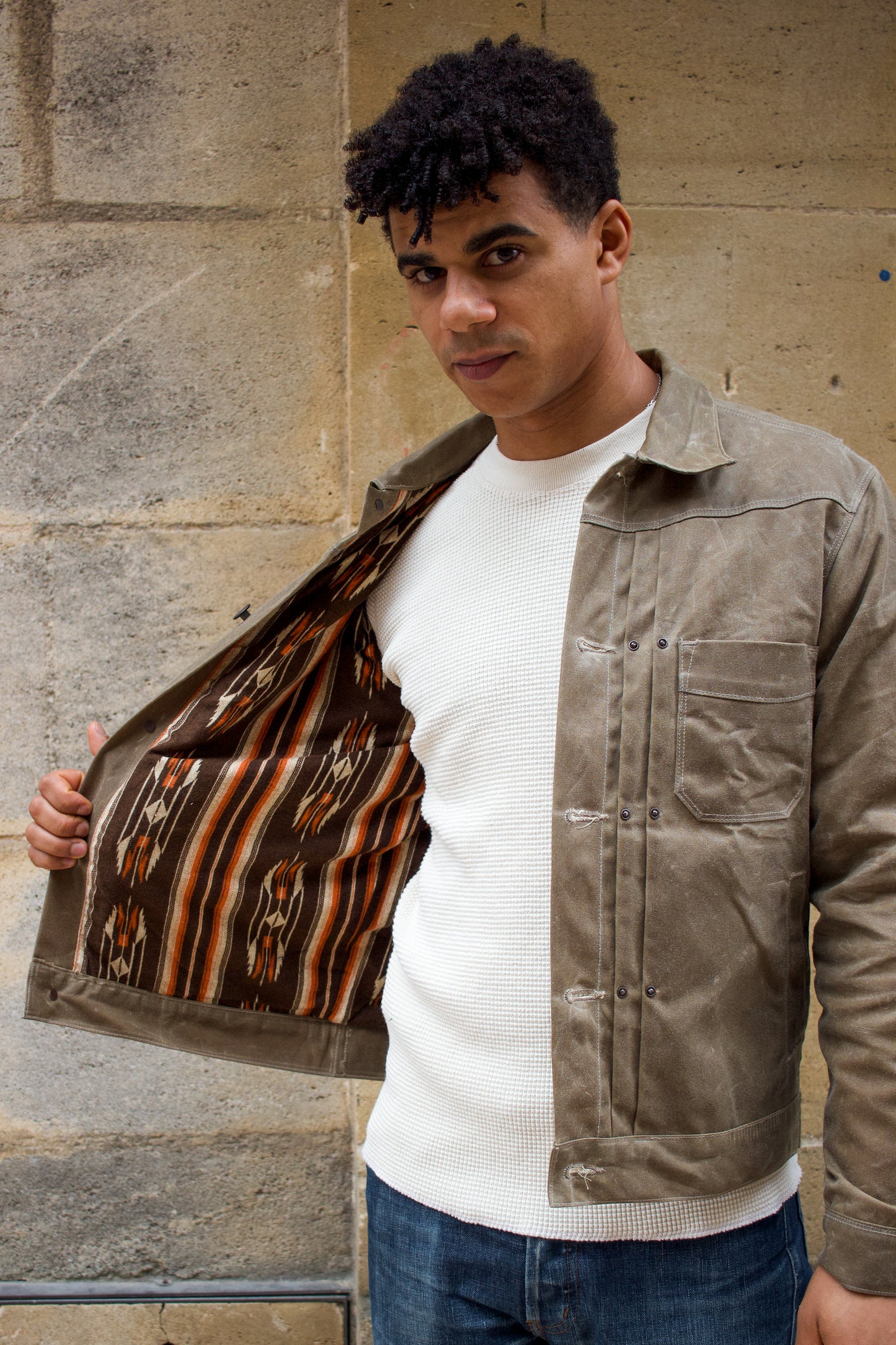 Riders Jacket Waxed Canvas  RJ-1 - Tobacco