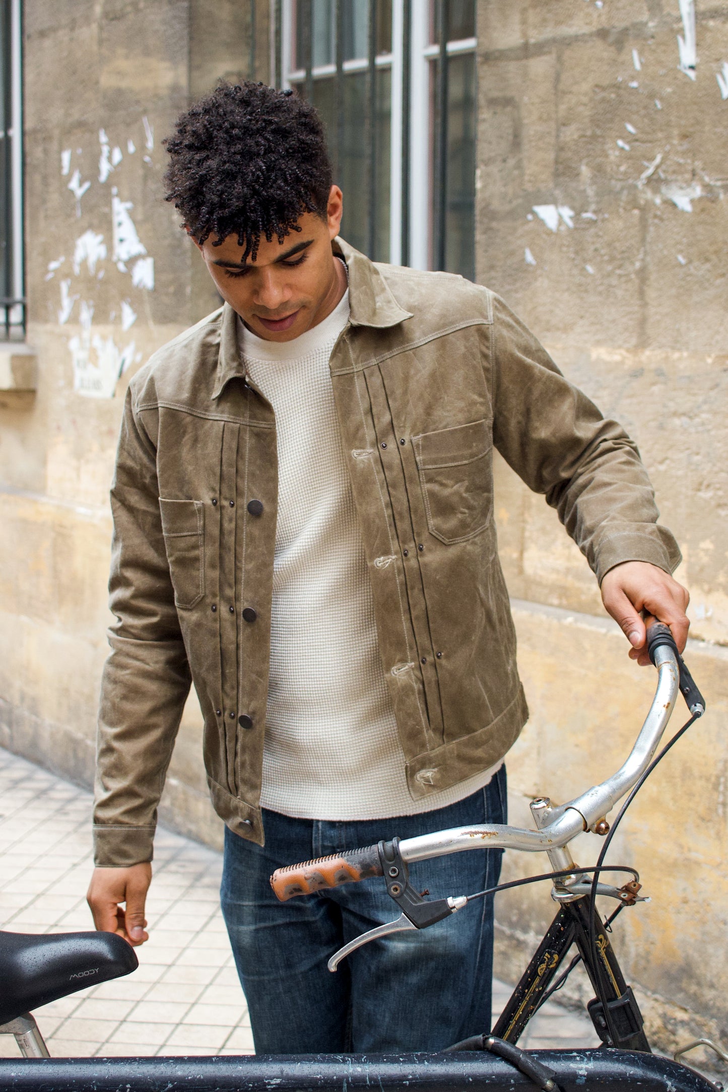 Riders Jacket Waxed Canvas  RJ-1 - Tobacco