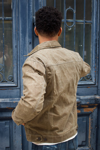 Riders Jacket Waxed Canvas  RJ-1 - Tobacco