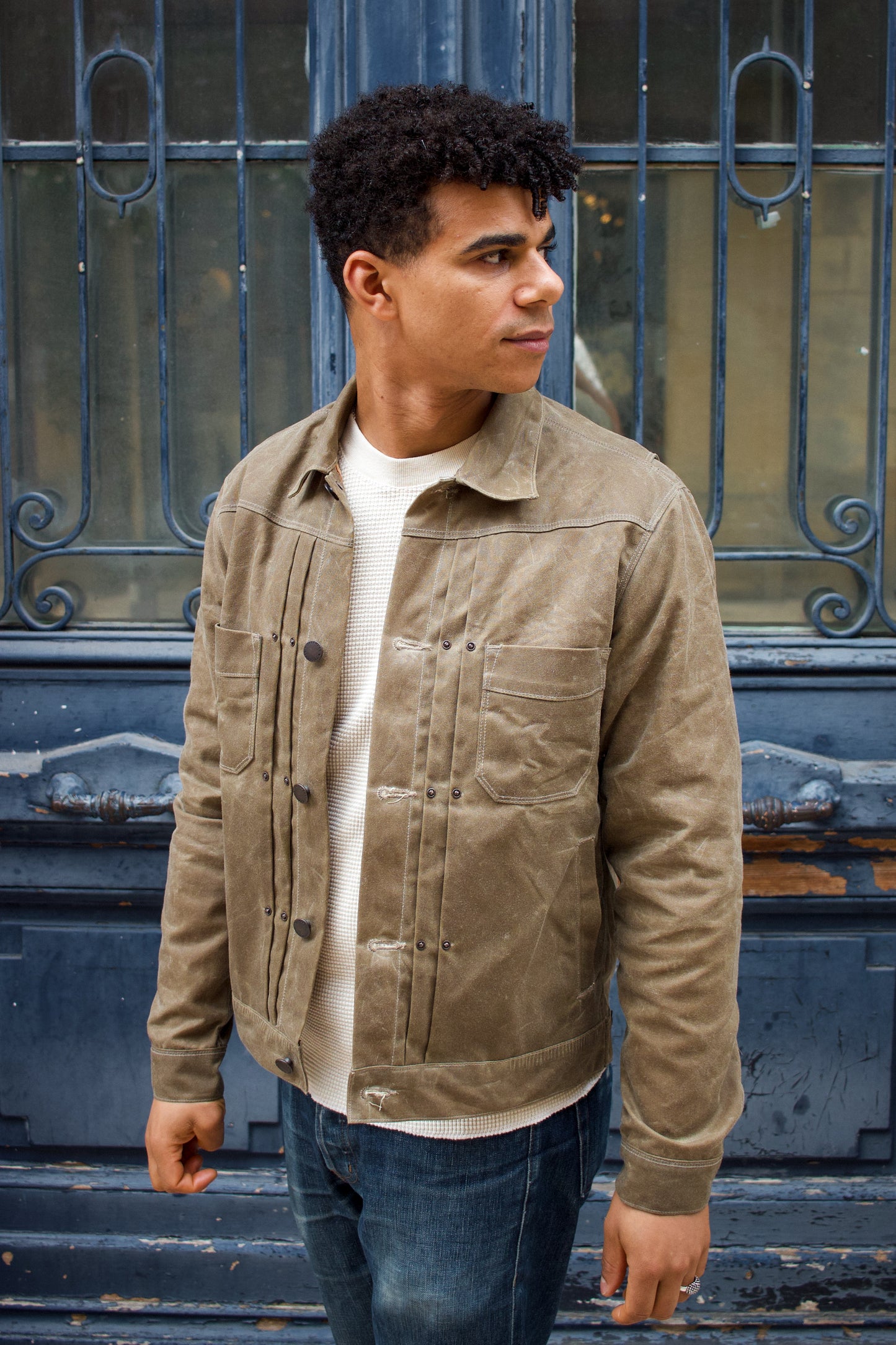 Riders Jacket Waxed Canvas  RJ-1 - Tobacco