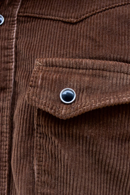 Calico Overshirt - Brown Cord