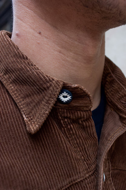 Calico Overshirt - Brown Cord
