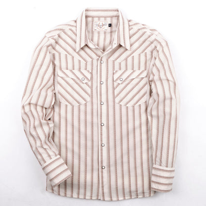Calico Shirt -  Long Sleeves - Brown Stripes