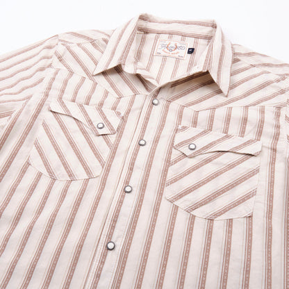 Calico Shirt -  Long Sleeves - Brown Stripes