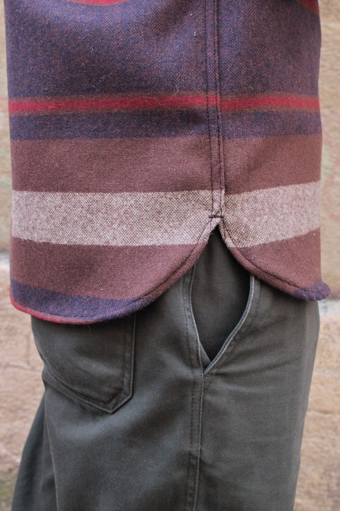Benson  Overshirt - Brown Stripe
