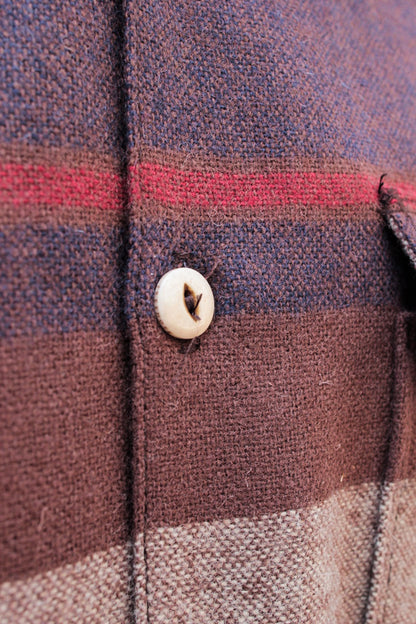 Benson  Overshirt - Brown Stripe