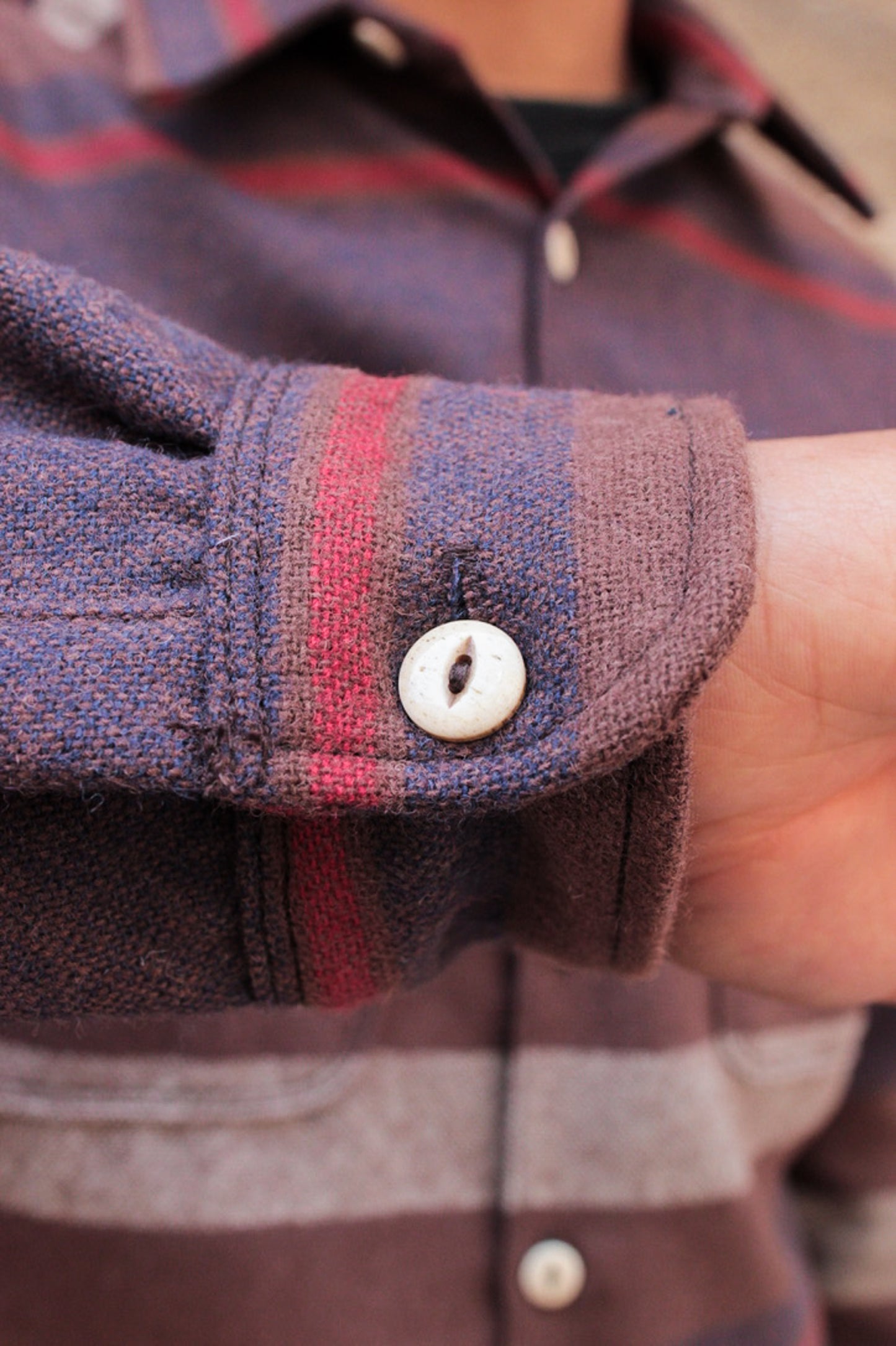 Benson  Overshirt - Brown Stripe