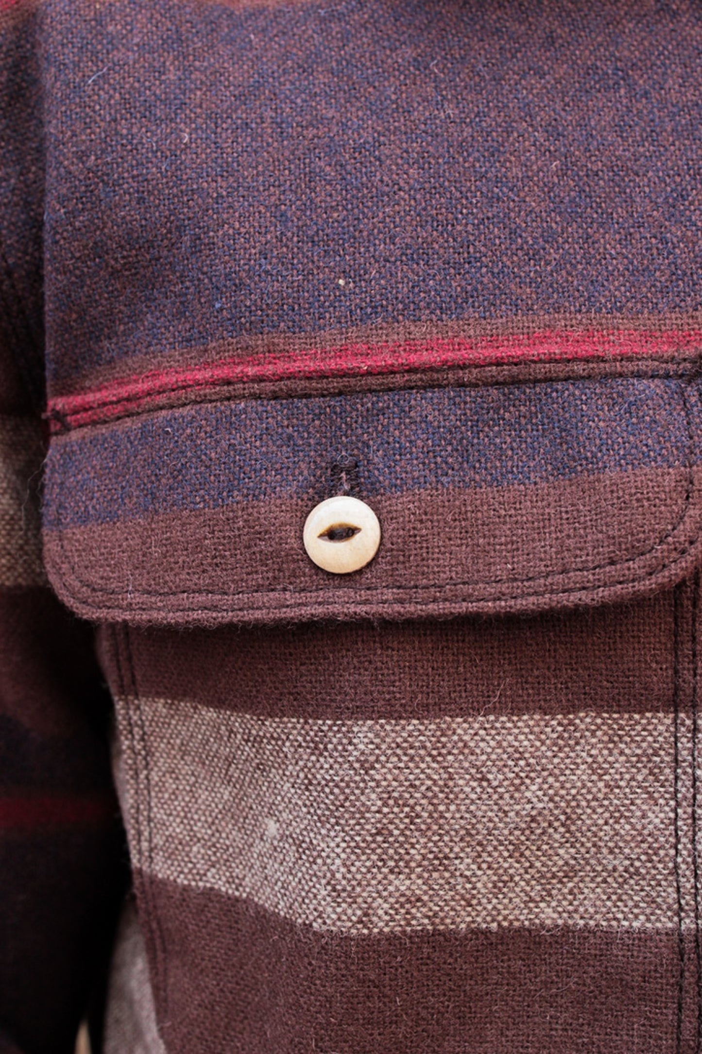 Benson  Overshirt - Brown Stripe