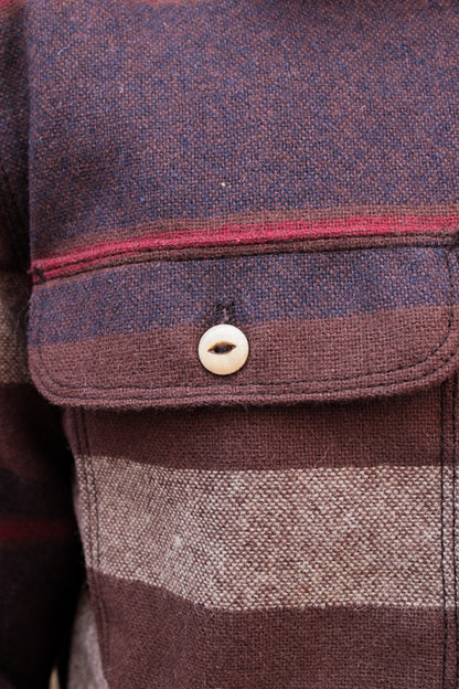 Benson  Overshirt - Brown Stripe
