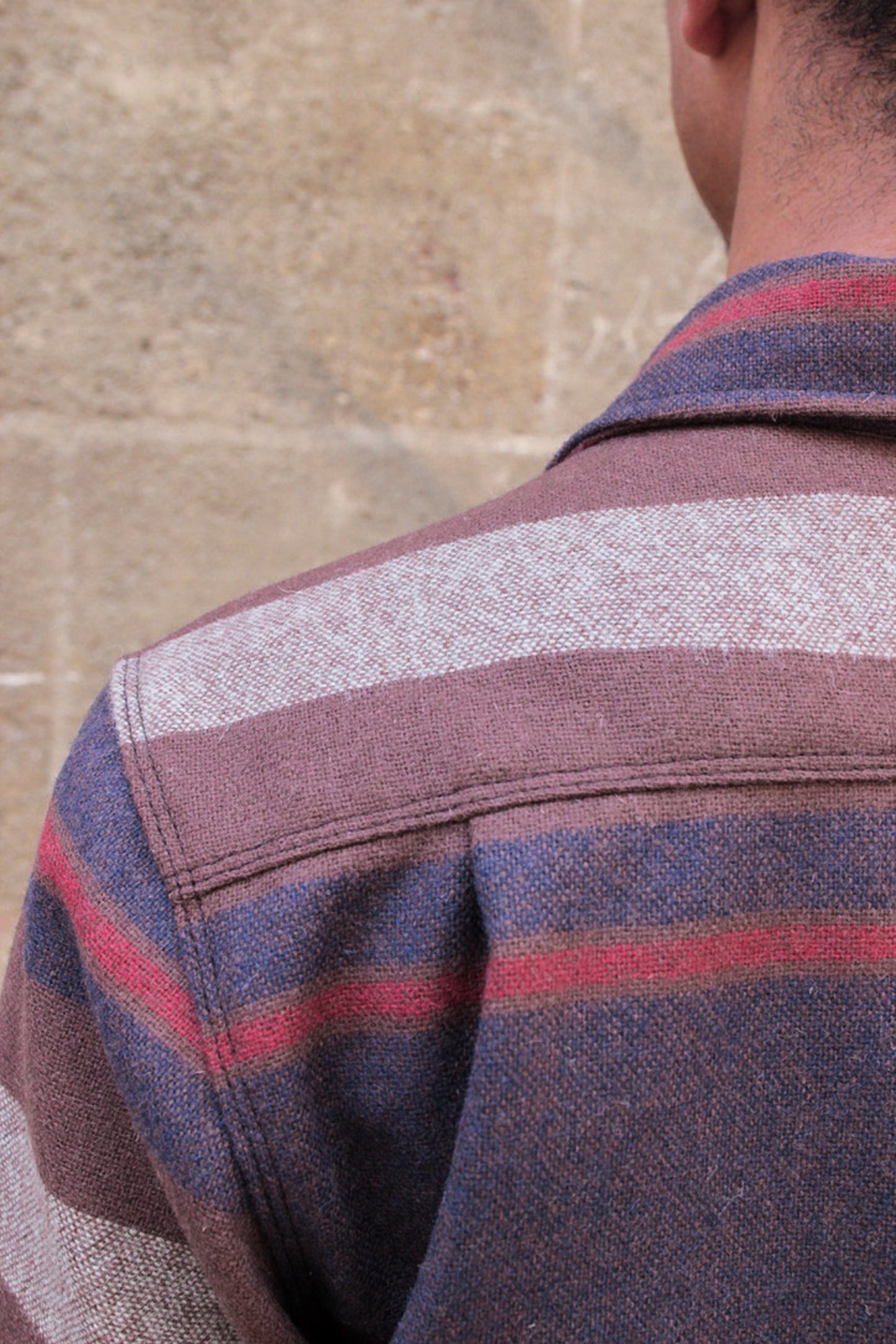 Benson  Overshirt - Brown Stripe