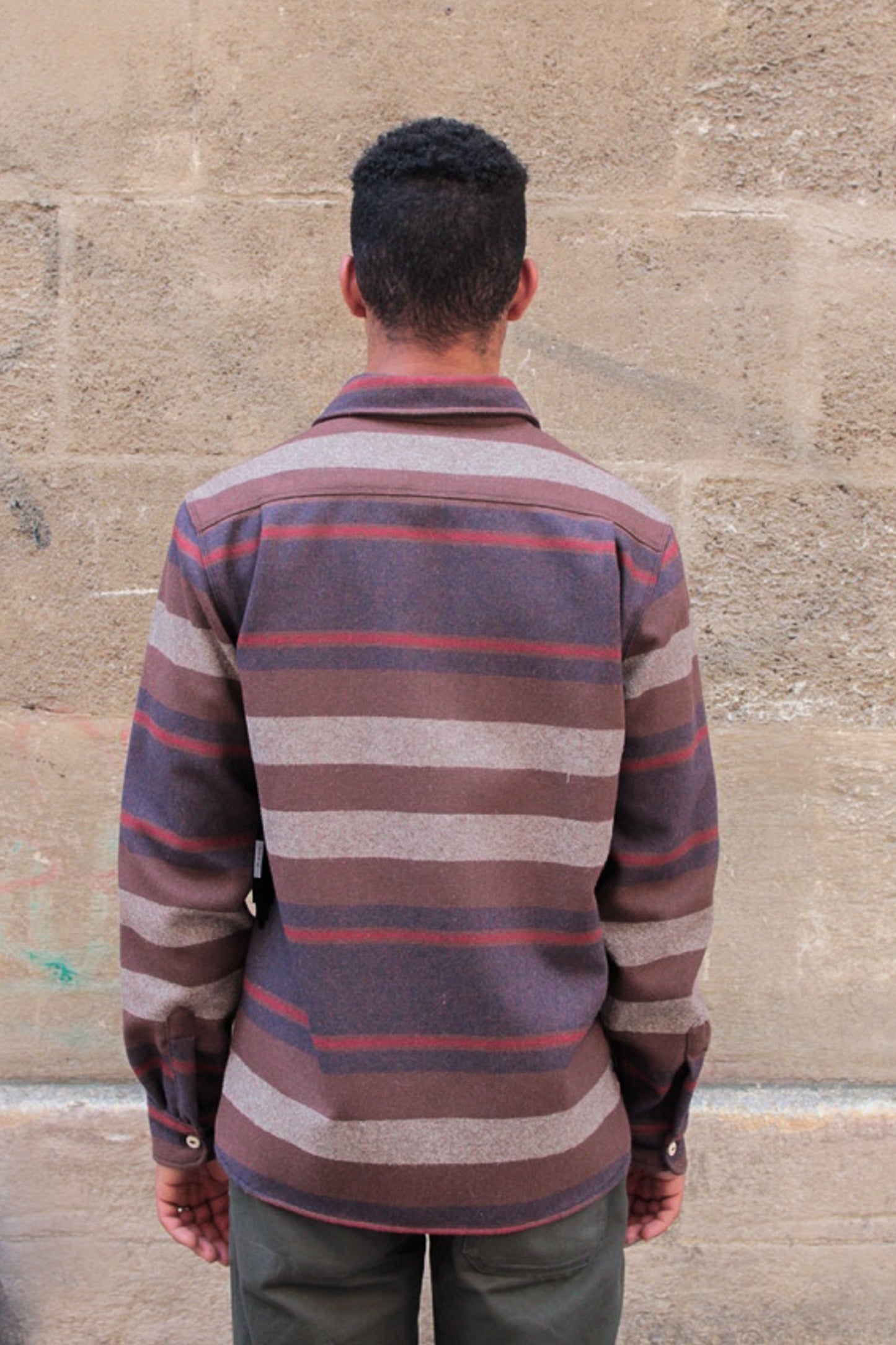 Benson  Overshirt - Brown Stripe