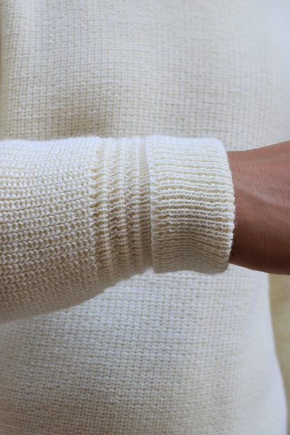 Rollkragen Sweater Virgin Wool - Seashell Ecru