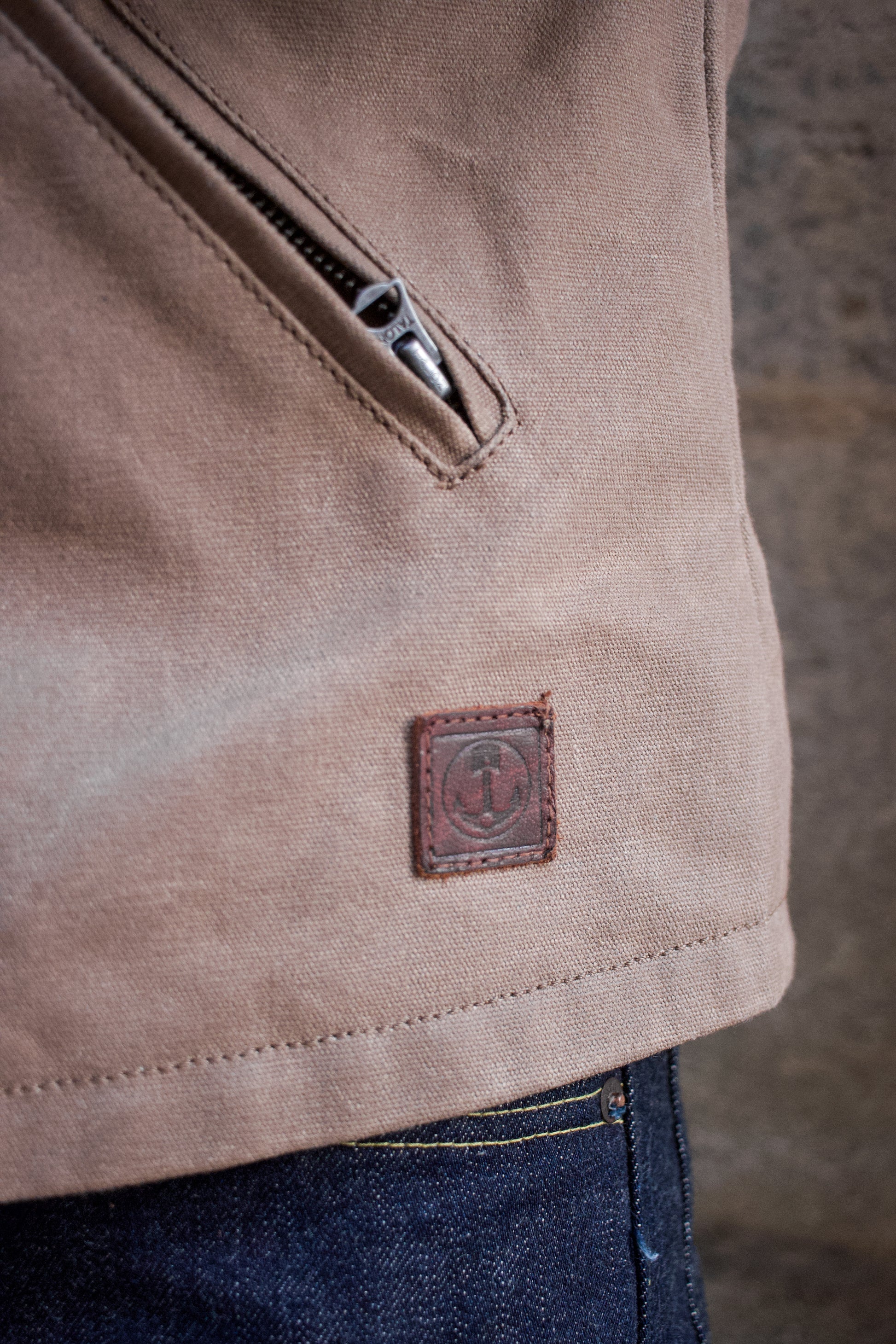 Hawk Canvas Waxed Jacket Field Tan bleubrut