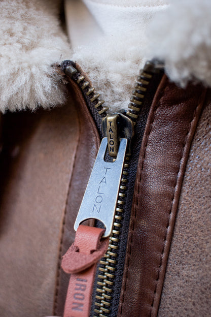 the Irvin jacket is finished with durable talon zipper and hardware